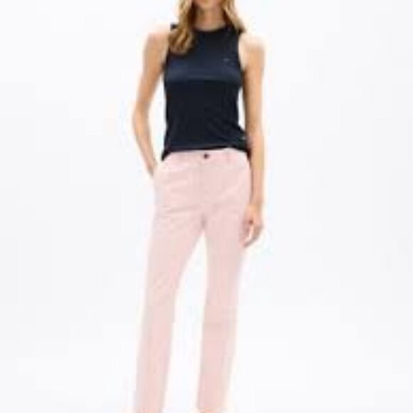 Tommy Hilfiger Pink Stretch Slim Chino Cotton Blend Classic Pants Sz 10 - Picture 1 of 9